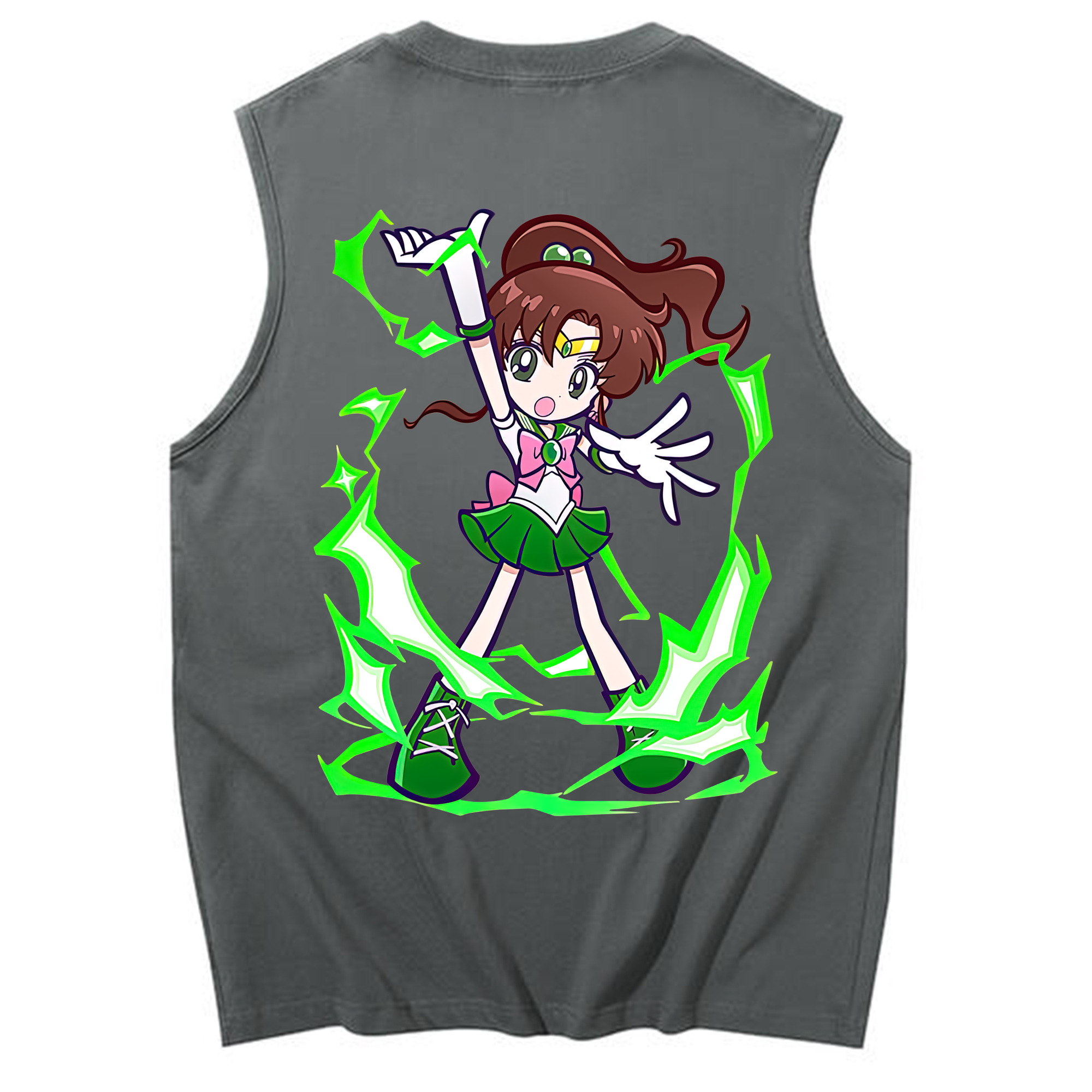 （画像用） 美少女戦士セーラームーン 木野 まこと きの まこと Sailor Moon Kino Makoto （セーラージュピター；Sailor Jupiter） コットン100％タンクトップ（背面プリント）